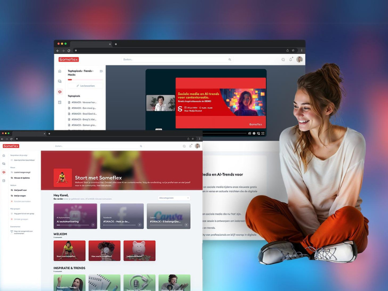 In de videolessen van Someflex leer je hoe je effectief kunt adverteren op de verschillende sociale media kanalen (Meta, TikTok, LinkedIn...) en ook met de kracht van AI en andere innovatieve technieken. Kies jouw leerpakket en sluit aan. Start meteen met bijleren. 