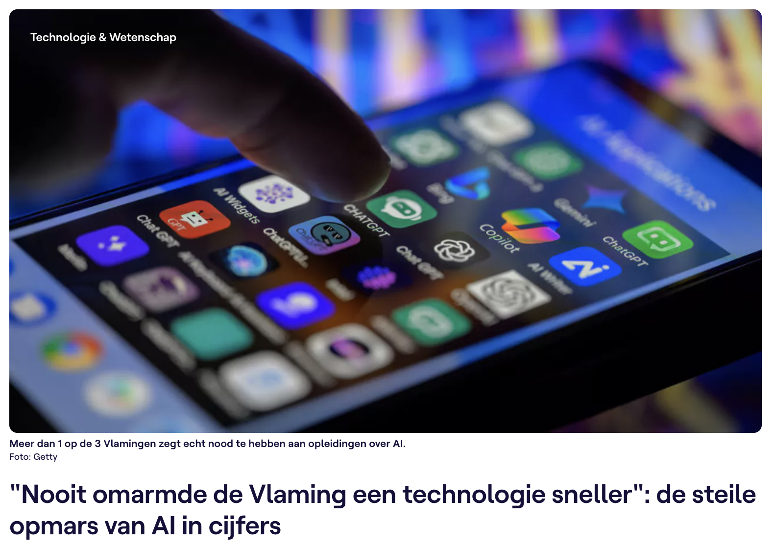 de snelle opmars van AI in cijfers VRT