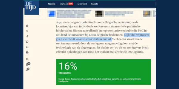 57% van de Belgische werknemers weet niet waar AI te leren – Someflex helpt